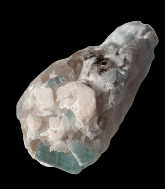 Blue Tourmaline on matrix from Afghanistan 81.8ct 16.4g in sunshine - Rocks and Things Store