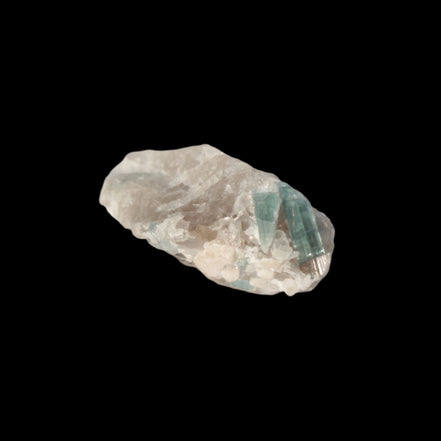 Blue Tourmaline on matrix from Afghanistan 81.8ct 16.4g in sunshine - Rocks and Things Store