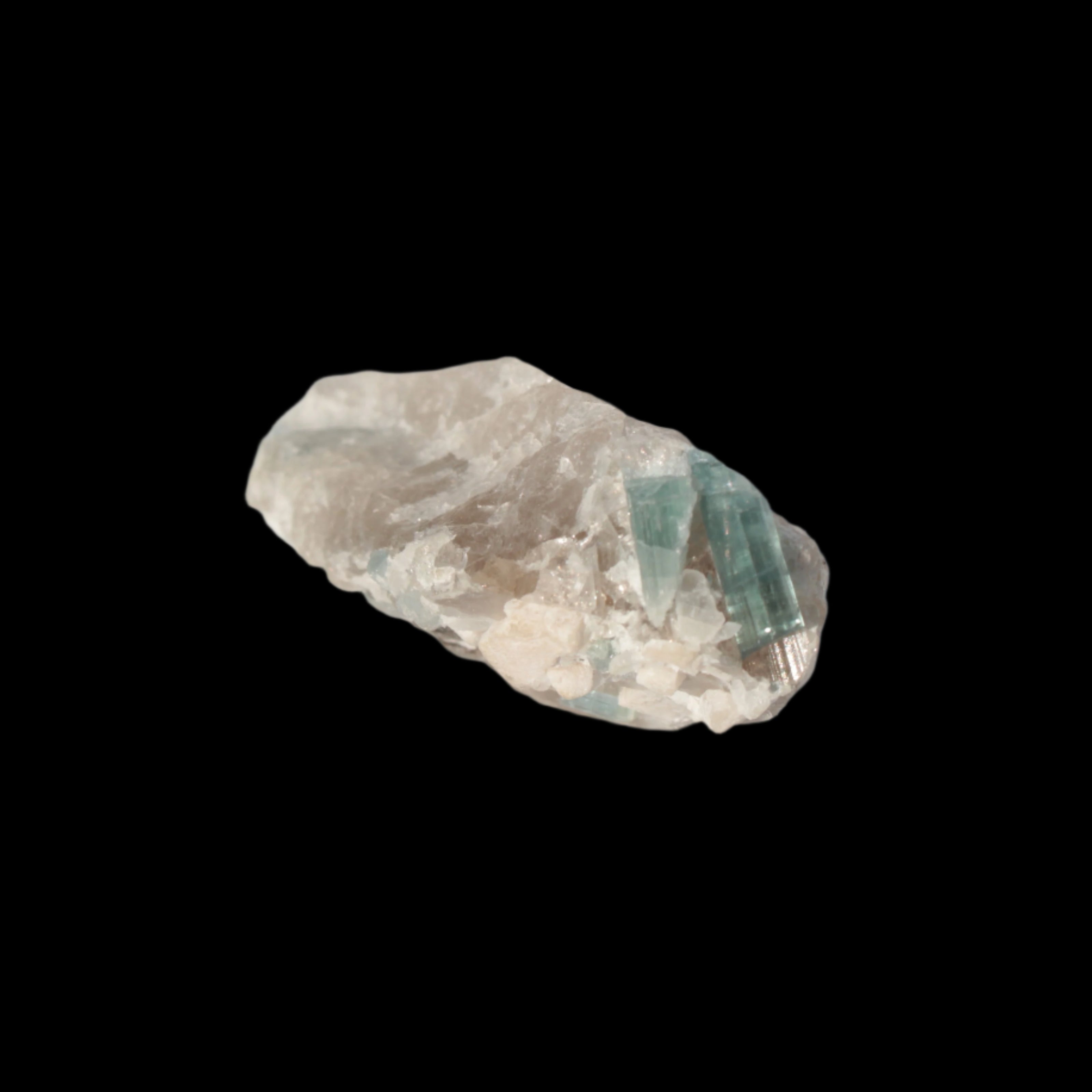 Blue Tourmaline on matrix from Afghanistan 81.8ct 16.4g in sunshine - Rocks and Things Store