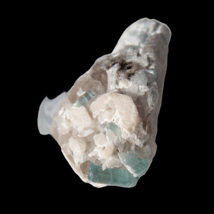 Blue Tourmaline on matrix from Afghanistan 81.8ct 16.4g in sunshine - Rocks and Things Store