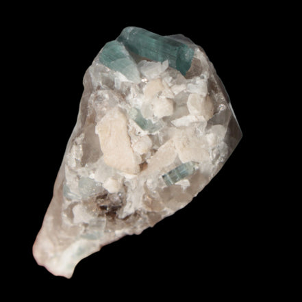 Blue Tourmaline on matrix from Afghanistan 81.8ct 16.4g in sunshine - Rocks and Things Store