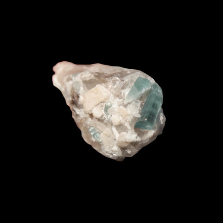 Blue Tourmaline on matrix from Afghanistan 81.8ct 16.4g in sunshine - Rocks and Things Store