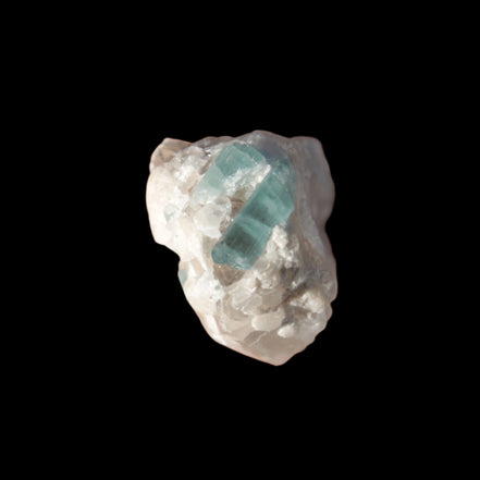 Blue Tourmaline on matrix from Afghanistan 81.8ct 16.4g in sunshine - Rocks and Things Store