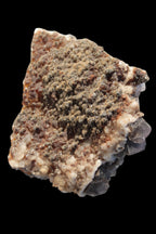 Cubic Fluorite cluster with UV reactive Calcite 278g in sunshine - Rocks and Things Store