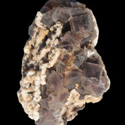 Cubic Fluorite cluster with UV reactive Calcite 278g in sunshine - Rocks and Things Store