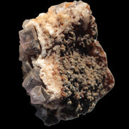 Cubic Fluorite cluster with UV reactive Calcite 278g in sunshine - Rocks and Things Store