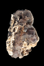 Cubic Fluorite cluster with UV reactive Calcite 278g in sunshine - Rocks and Things Store