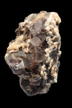 Cubic Fluorite cluster with UV reactive Calcite 278g in sunshine - Rocks and Things Store
