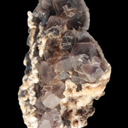 Cubic Fluorite cluster with UV reactive Calcite 278g in sunshine - Rocks and Things Store