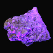 Pink Topaz with Green Tourmaline in Muscovite/Feldspar matrix 99.5g in UV light  - Rocks and Things Store
