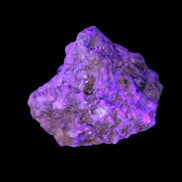 Pink Topaz with Green Tourmaline in Muscovite/Feldspar matrix 99.5g in UV light  - Rocks and Things Store