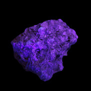 Pink Topaz with Green Tourmaline in Muscovite/Feldspar matrix 99.5g in UV light  - Rocks and Things Store