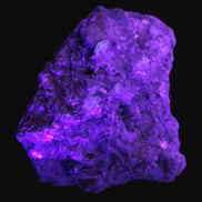 Pink Topaz with Green Tourmaline in Muscovite/Feldspar matrix 99.5g in UV light  - Rocks and Things Store