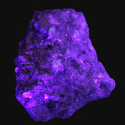 Pink Topaz with Green Tourmaline in Muscovite/Feldspar matrix 99.5g in UV light  - Rocks and Things Store