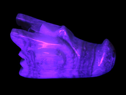 Caribbean Calcite hand-carved dragon's head 221.7g