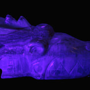 Caribbean Calcite hand-carved dragon's head 770g