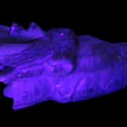 Caribbean Calcite hand-carved dragon's head 770g