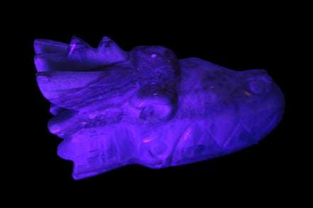 Caribbean Calcite hand-carved dragon's head 770g