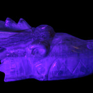 Caribbean Calcite hand-carved dragon's head 770g