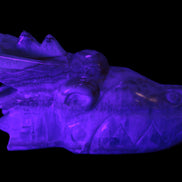 Caribbean Calcite hand-carved dragon's head 770g