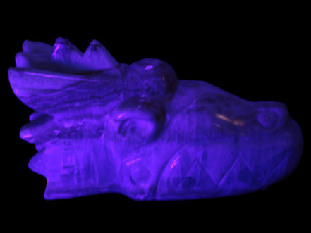 Caribbean Calcite hand-carved dragon's head 770g