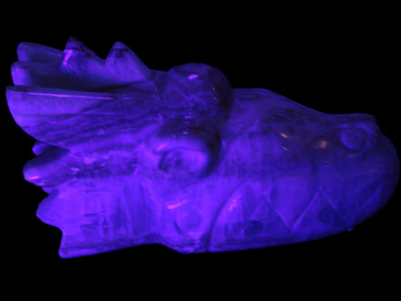 Caribbean Calcite hand-carved dragon's head 770g
