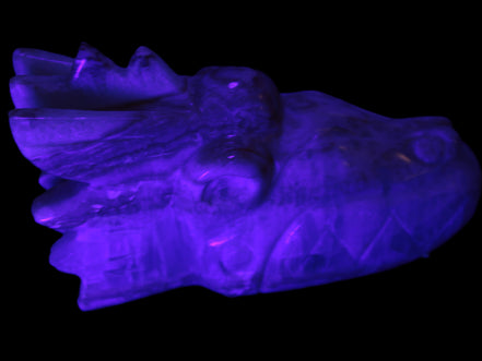 Caribbean Calcite hand-carved dragon's head 770g
