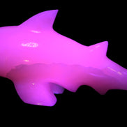 Mangano Calcite hand-carved shark 687g Rocks and Things