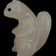 Squirrel hand carved in Calcite 352.7g in sunshine - Rocks and Things Store