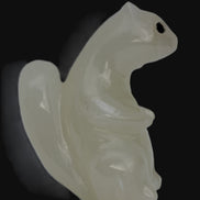 Squirrel hand carved in Calcite 352.7g in sunshine - Rocks and Things Store