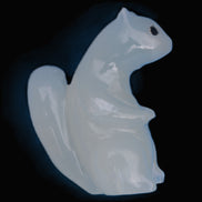 Squirrel hand carved in Calcite 352.7g  - Rocks and Things Store
