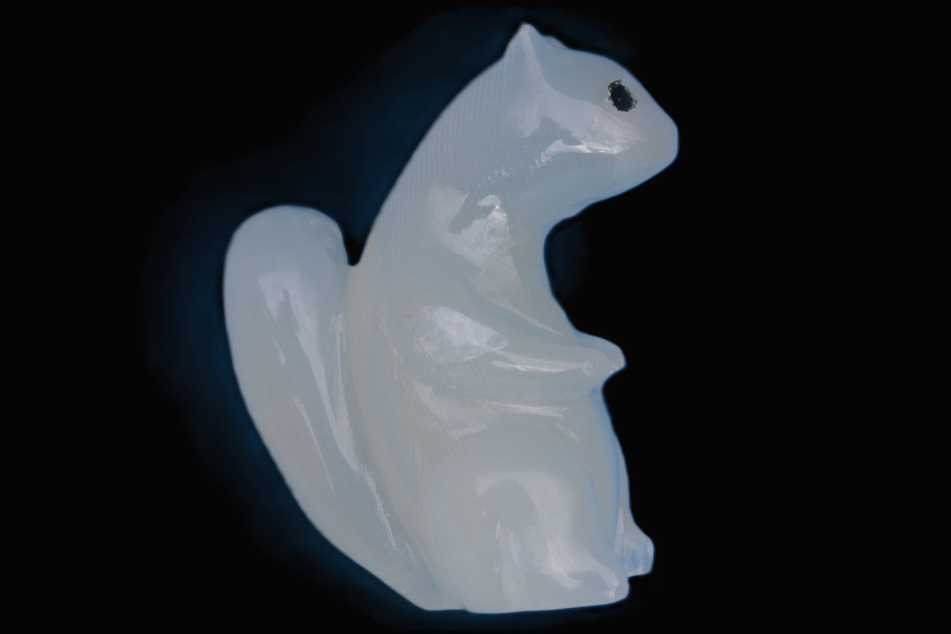 Squirrel hand carved in Calcite 352.7g Rocks and Things