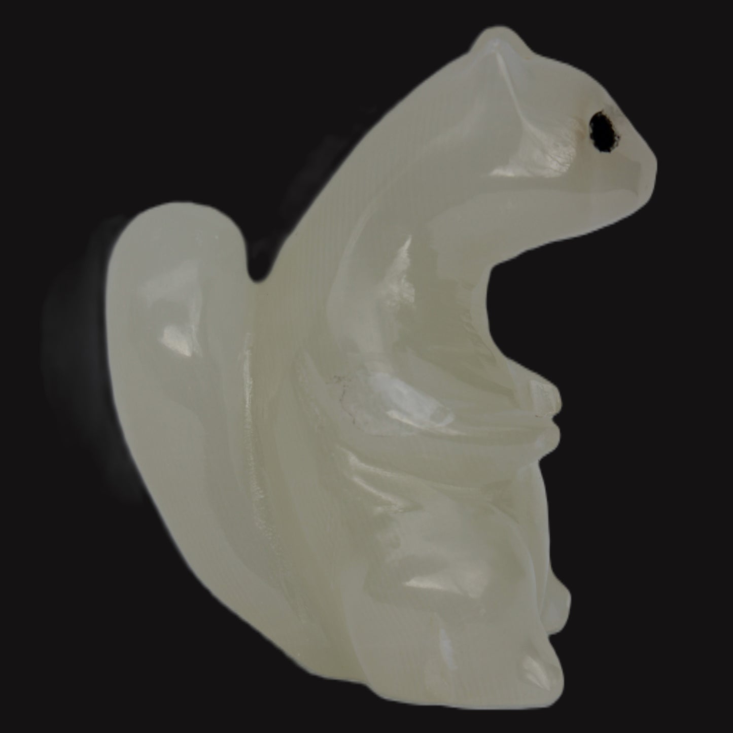 Squirrel hand carved in Calcite 352.7g Rocks and Things