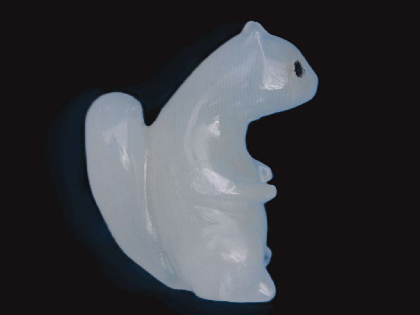 Squirrel hand carved in Calcite 352.7g Rocks and Things