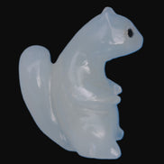 Squirrel hand carved in Calcite 352.7g  - Rocks and Things Store