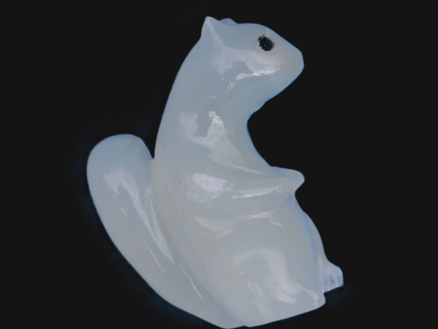 Squirrel hand carved in Calcite 352.7g Rocks and Things