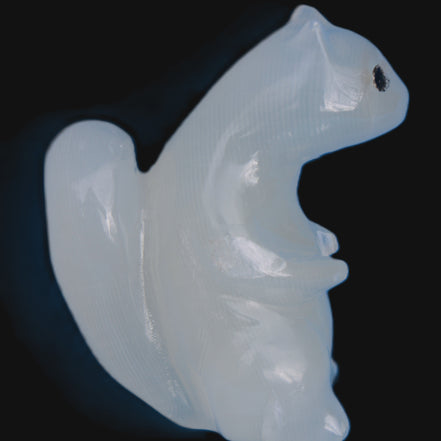 Squirrel hand carved in Calcite 352.7g - Rocks and Things Store