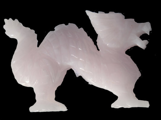 Mangano Calcite hand-carved Dragon 952g Rocks and Things