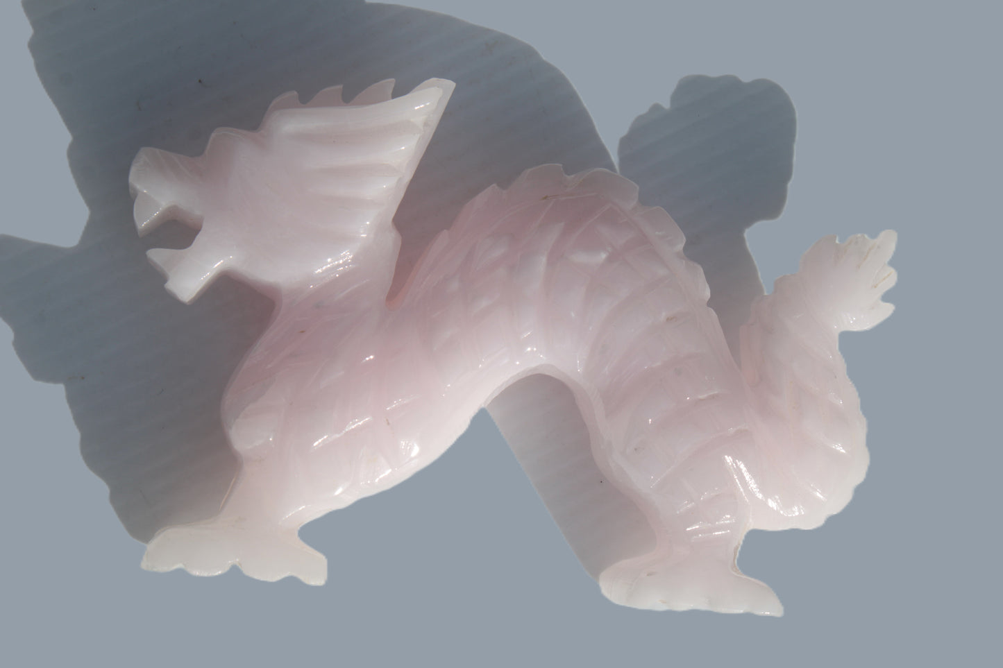 Mangano Calcite hand-carved Dragon 907g Rocks and Things