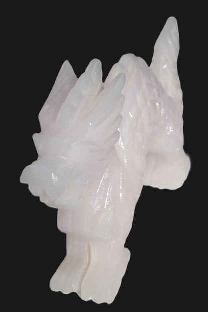 Mangano Calcite hand-carved Dragon 907g Rocks and Things