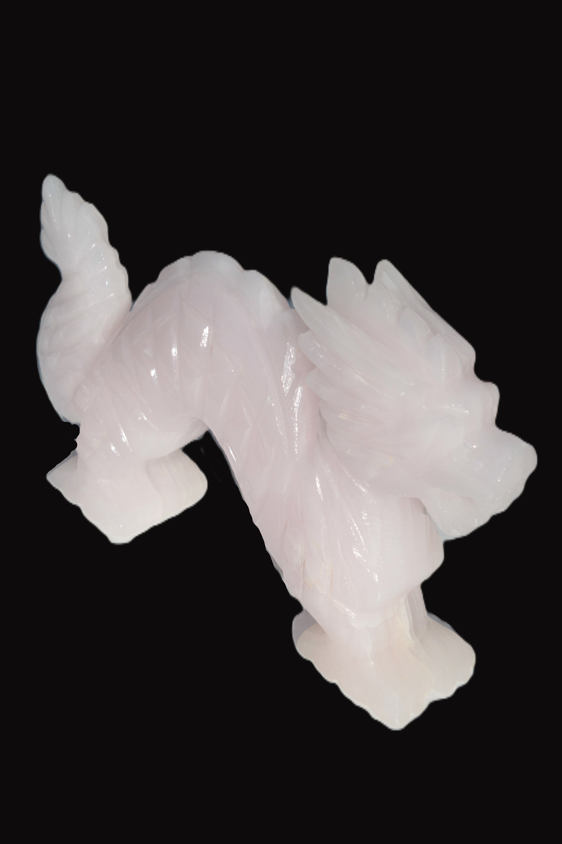 Mangano Calcite hand-carved Dragon 907g Rocks and Things