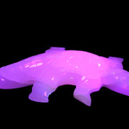 Mangano Calcite hand-carved crocodile 837g Rocks and Things