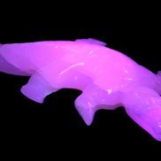 Mangano Calcite hand-carved crocodile 837g Rocks and Things