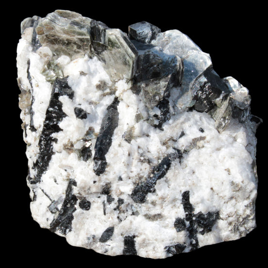 Black Tourmaline crystals massed with amazing Lepidolite sandwiches and Muscovite clusters in Feldspar matrix 800g - Rocks and Things Store