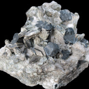 Black Tourmaline crystals massed with amazing Lepidolite sandwiches and Muscovite clusters in Feldspar matrix 800g - Rocks and Things Store