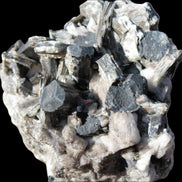 Black Tourmaline crystals massed with amazing Lepidolite sandwiches and Muscovite clusters in Feldspar matrix 800g - Rocks and Things Store