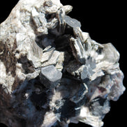 Black Tourmaline crystals massed with amazing Lepidolite sandwiches and Muscovite clusters in Feldspar matrix 800g in sunlight - Rocks and Things Store