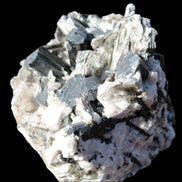 Black Tourmaline crystals massed with amazing Lepidolite sandwiches and Muscovite clusters in Feldspar matrix 800g in sunlight - Rocks and Things Store