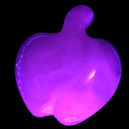 Mangano Calcite apple 37.8g in UV light