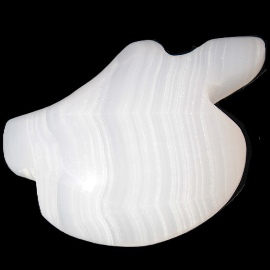 Mangano Calcite hand-carved bitten apple 80g - Rocks and Things Store